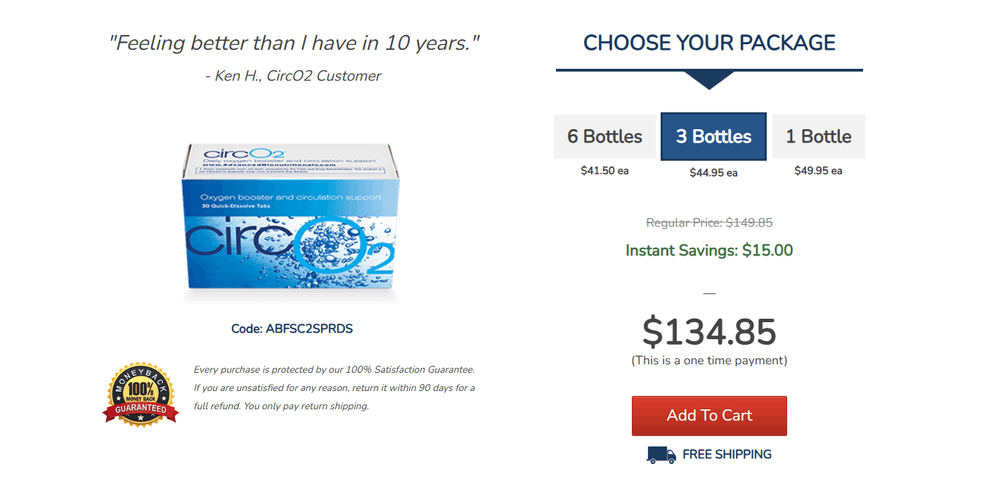 CircO2 product pricing packages